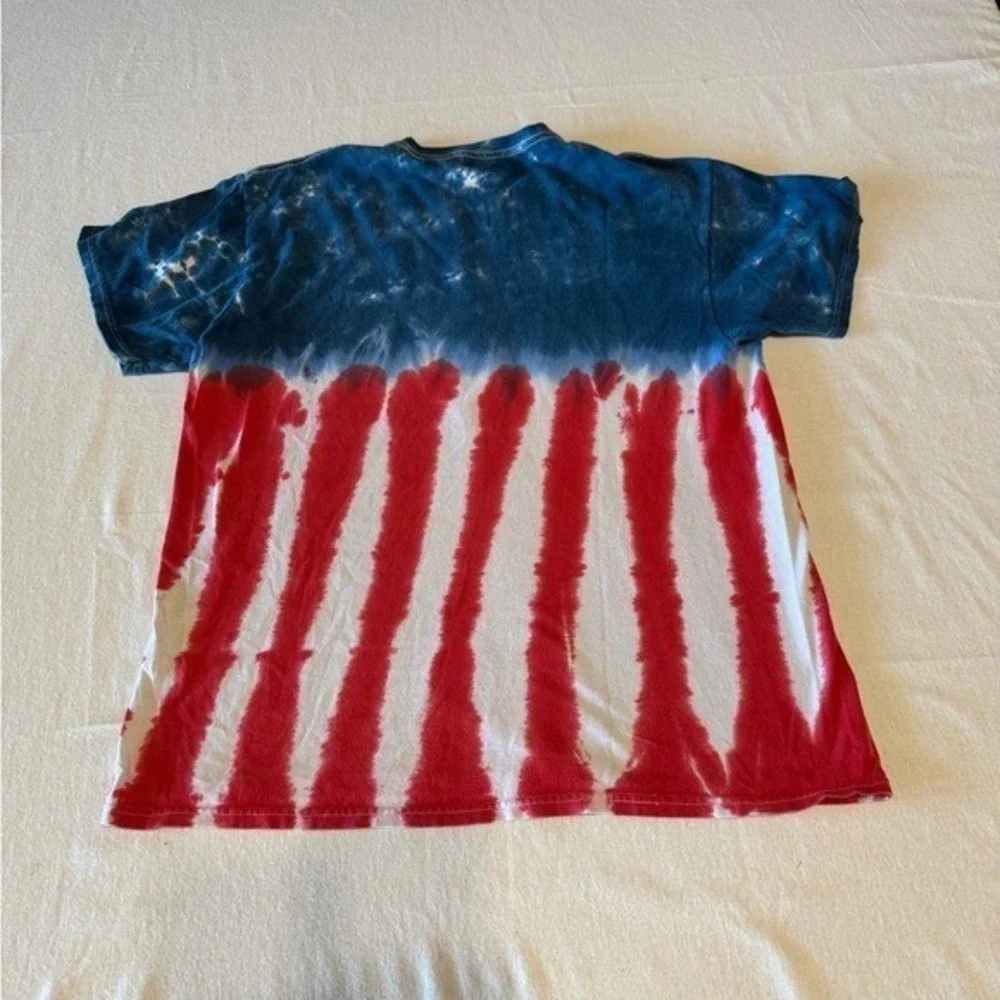 Delta Pro Weight‎ USA Washington DC Tie Dye Shirt Kids Large Red White Blue Tee
